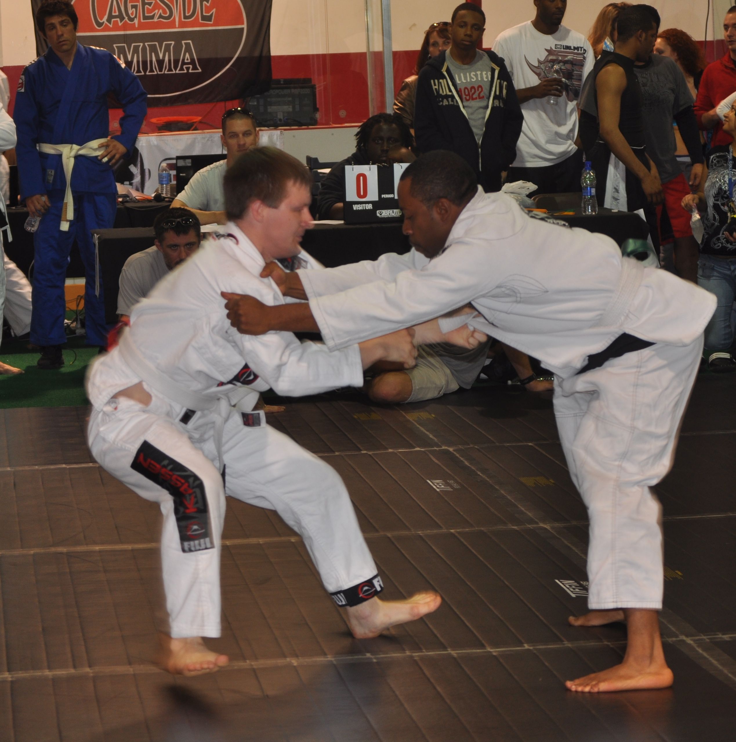 Danger: No Stripe White Belt Trying To Pull Guard