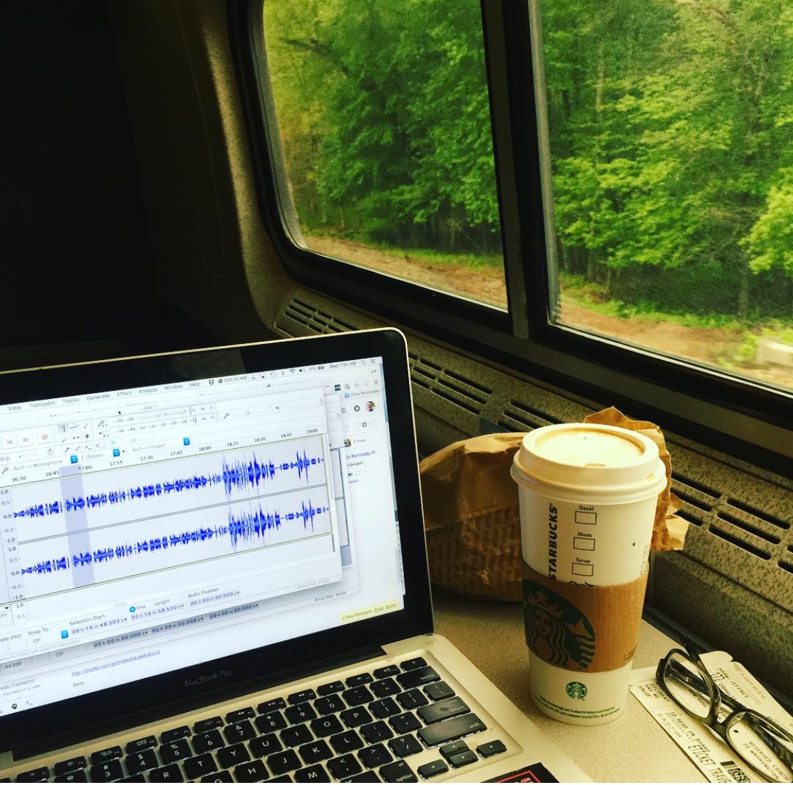 Speaking of training, I just edited a bunch of audio on the train back from NYC. Good times.